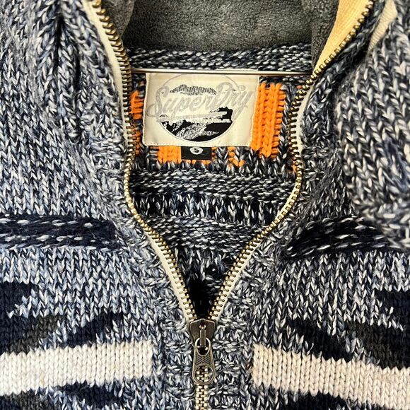 Superdry Zip Chunky Knit Zip Cardigan Sweater | Women’s | Small - Picture 2 of 8